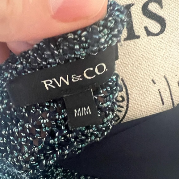 Open Dark Blue/Turquoise Vest - Picture 6 of 6